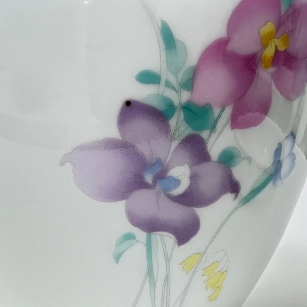 Vintage Srednick Collection Porcelain Ginger Jar Hand-Painted Floral, Japan MCM
